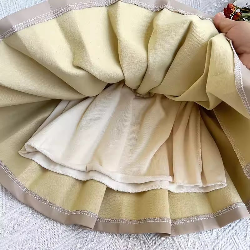 レザー風プリーツミニスカート