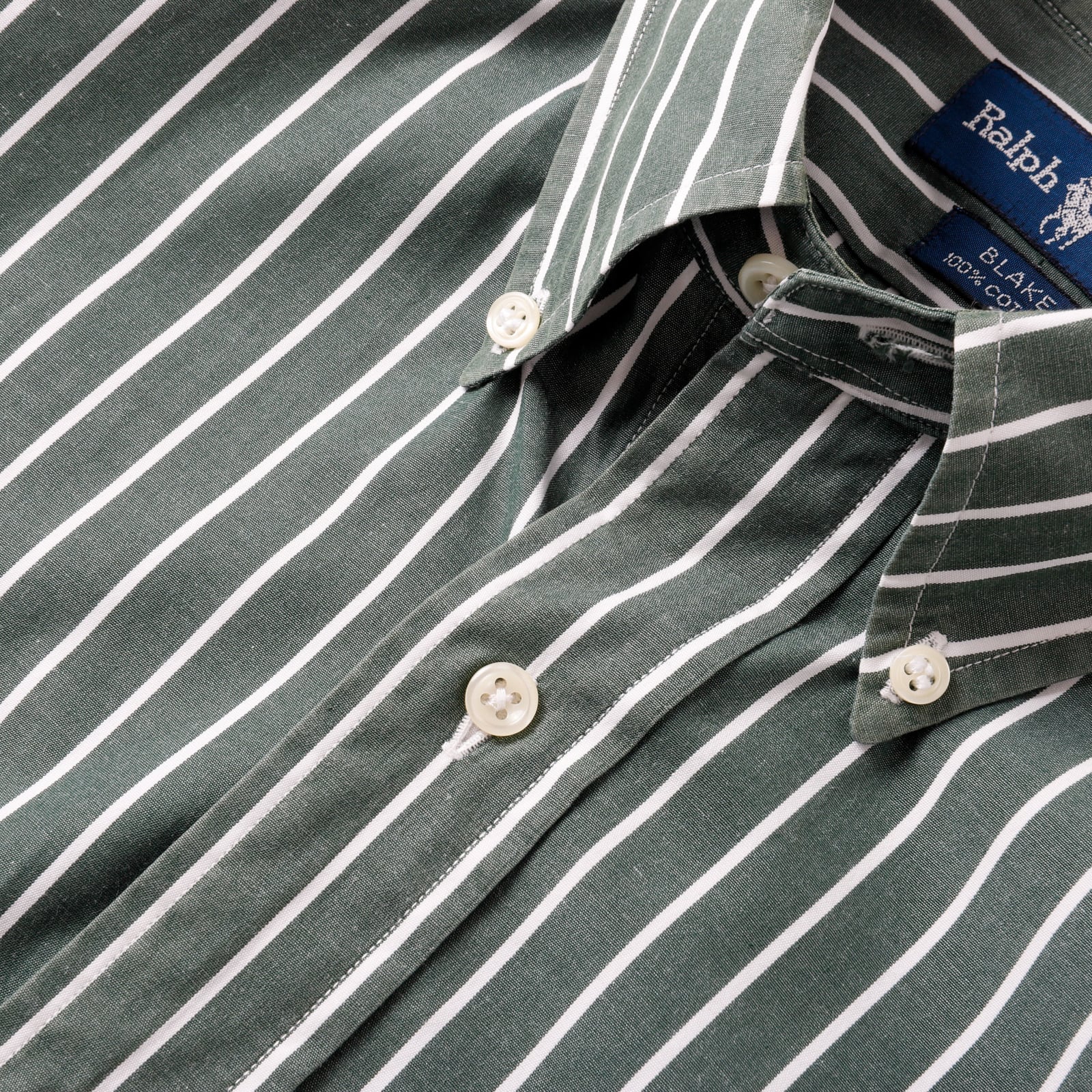 美品】80s Ralph Lauren B.D. cotton tripe Shirt 