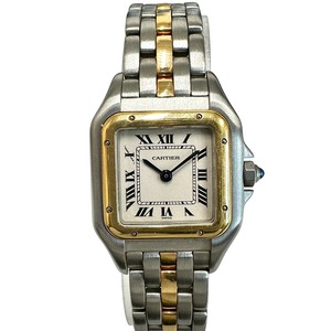 Cartier カルティエ パンテール YG×SS クォーツ アイボリー文字盤 腕時計 レディース 11459-202310