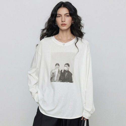 Graphic long sleeve tee A00087