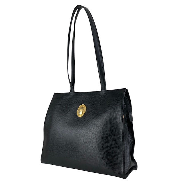 Christian Dior クリスチャン ディオール ハンドバッグ ブラック オーバルロゴ レザー トートバッグ vintage ヴィンテージ オールド 7e6azr