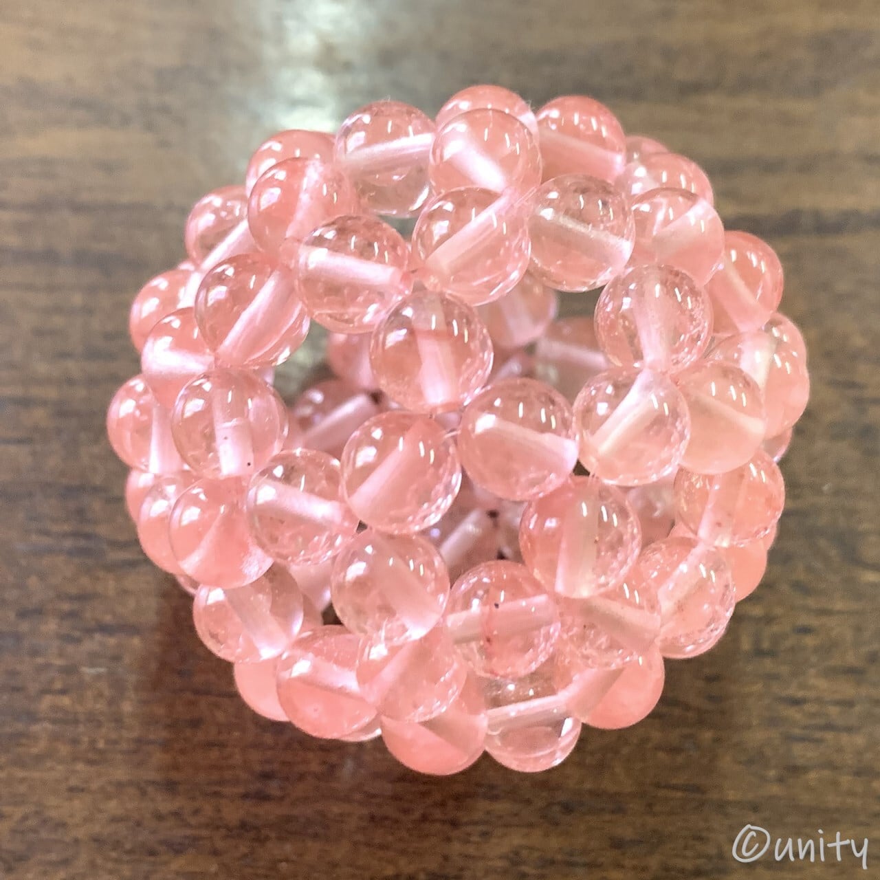 ローズクオーツ】神聖幾何学フラーレン オブジェ 直径4.5cm