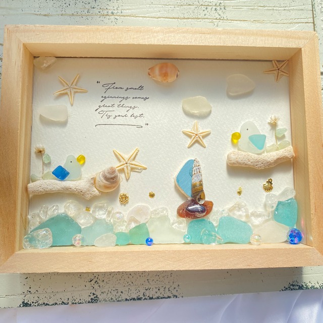 【両面作品】"海が好きな小鳥からのメッセージ"