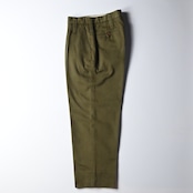 INTÉRIM / HEAVY PIMA TWILL 1-TUCK FRENCH ARMY WIDE TAPERED TROUSER