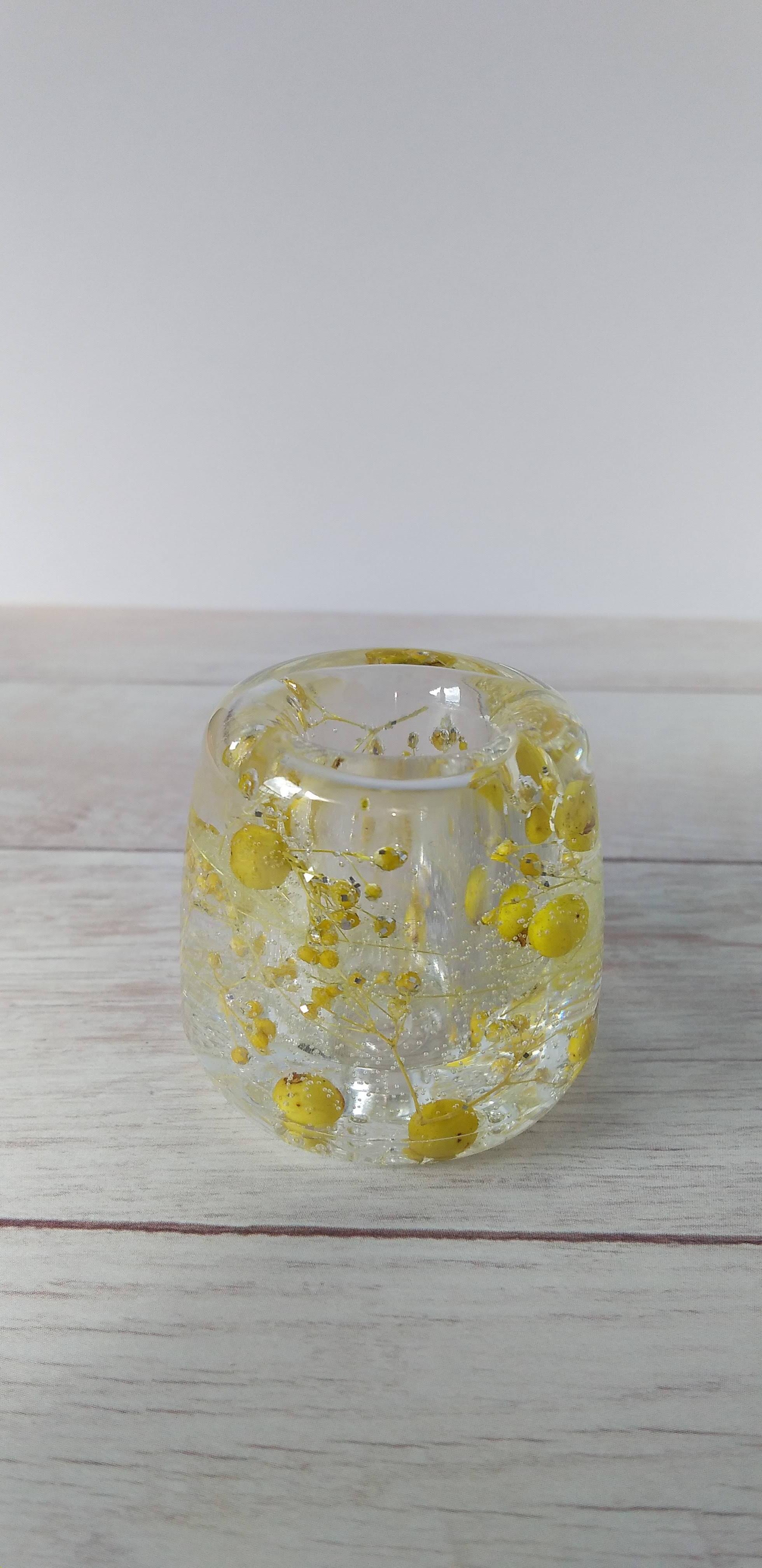 ハーバリウム　歯ブラシスタンド　～ライムグリーン～