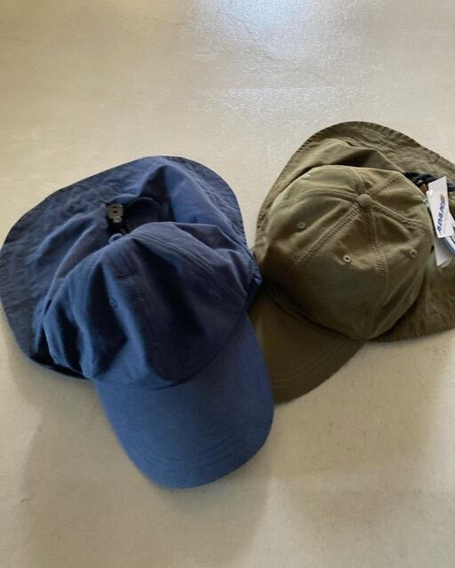 【新品未使用】alo ダークブルー キャップ ネイビー：00s ADAMS アダムス ビル&ネック サンブロック キャップ