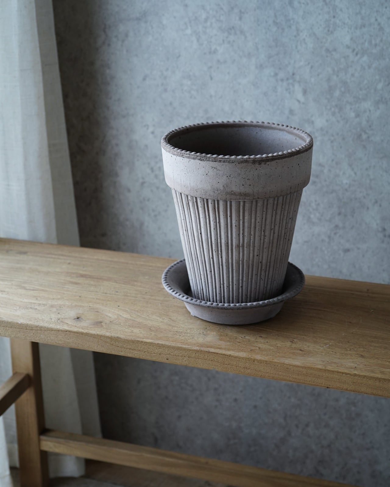 Bergs Potter】シモーナ Ø18cm グレー 植木鉢【バーグスポッター