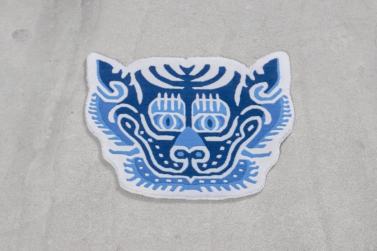 Tibetan Tiger Rug 《Only Face L・尾州ウール・Watanabe's 天然藍染