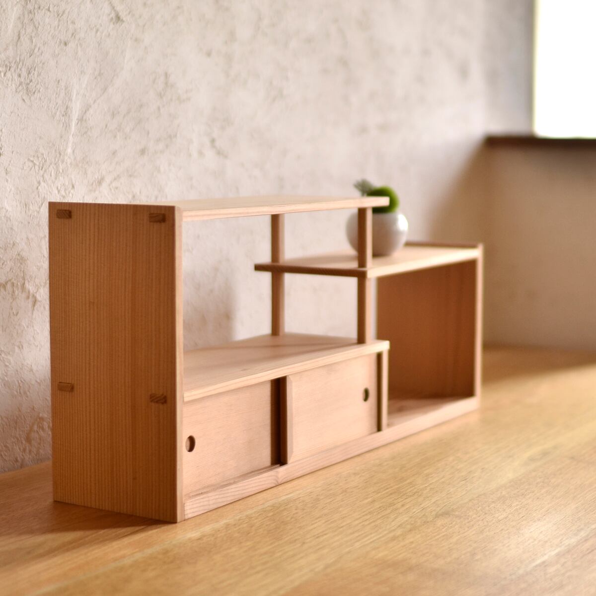 卓上【 違い棚 】松 - オイル | 家具工房のお店【 POZZO（ポッツォ