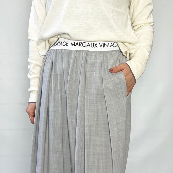 MARGAUX VINTAGE マルゴーヴィンテージ ロゴウエストゴムタックパンツ