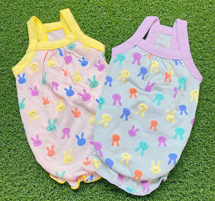 【SALE】ウサギタンクトップ S ~ XL 2color / 犬服 春夏 新作 ドッグウェア 可愛い 犬の服 袖なし ノースリーブ ペット洋服