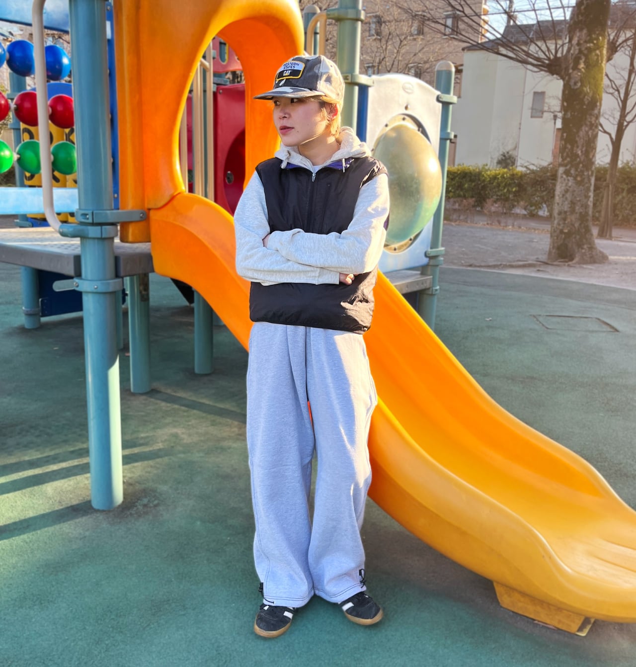NEO BLUE】BAGGY CARPENTER SWEAT PANTS | blank pizza studio