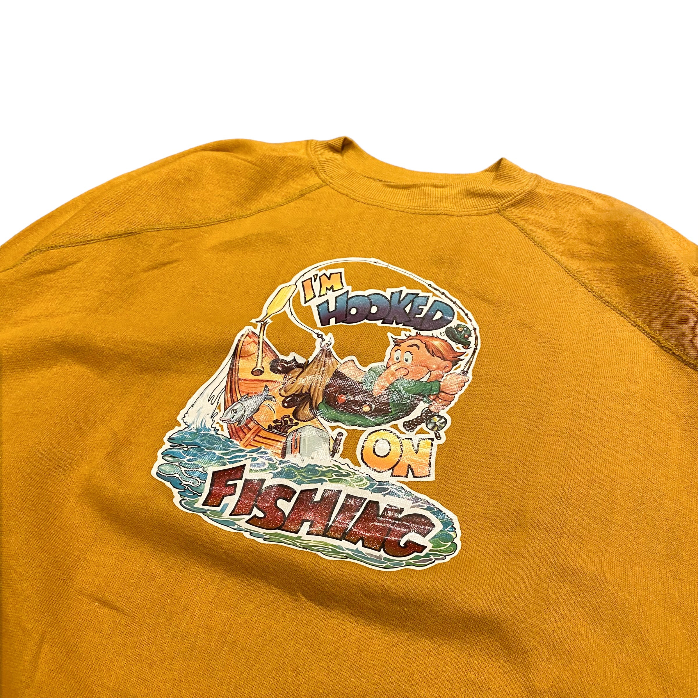 〜80's USA製 FRUIT OF THE LOOM Printed Raglan Sweat / フルーツオブザルーム スウェット トレーナー  古着 ヴィンテージ