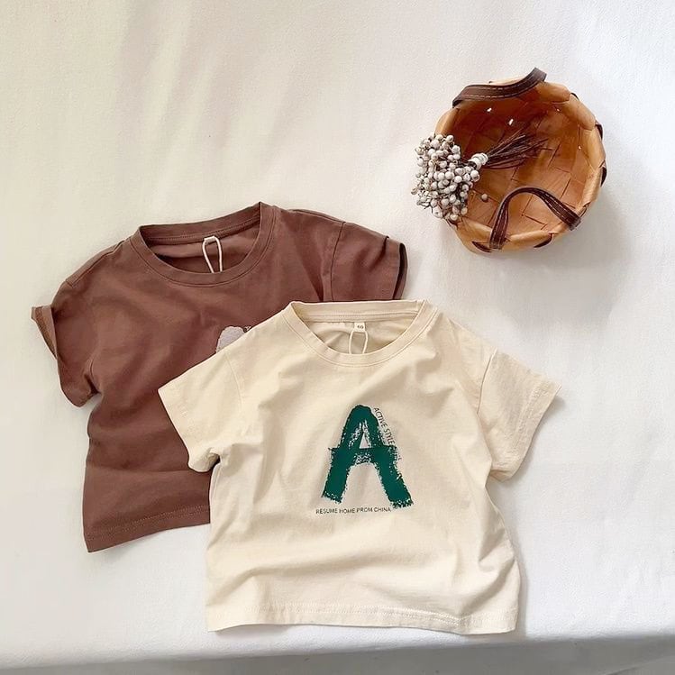 【BABY&KID】夏新作 英字柄半袖tシャツ