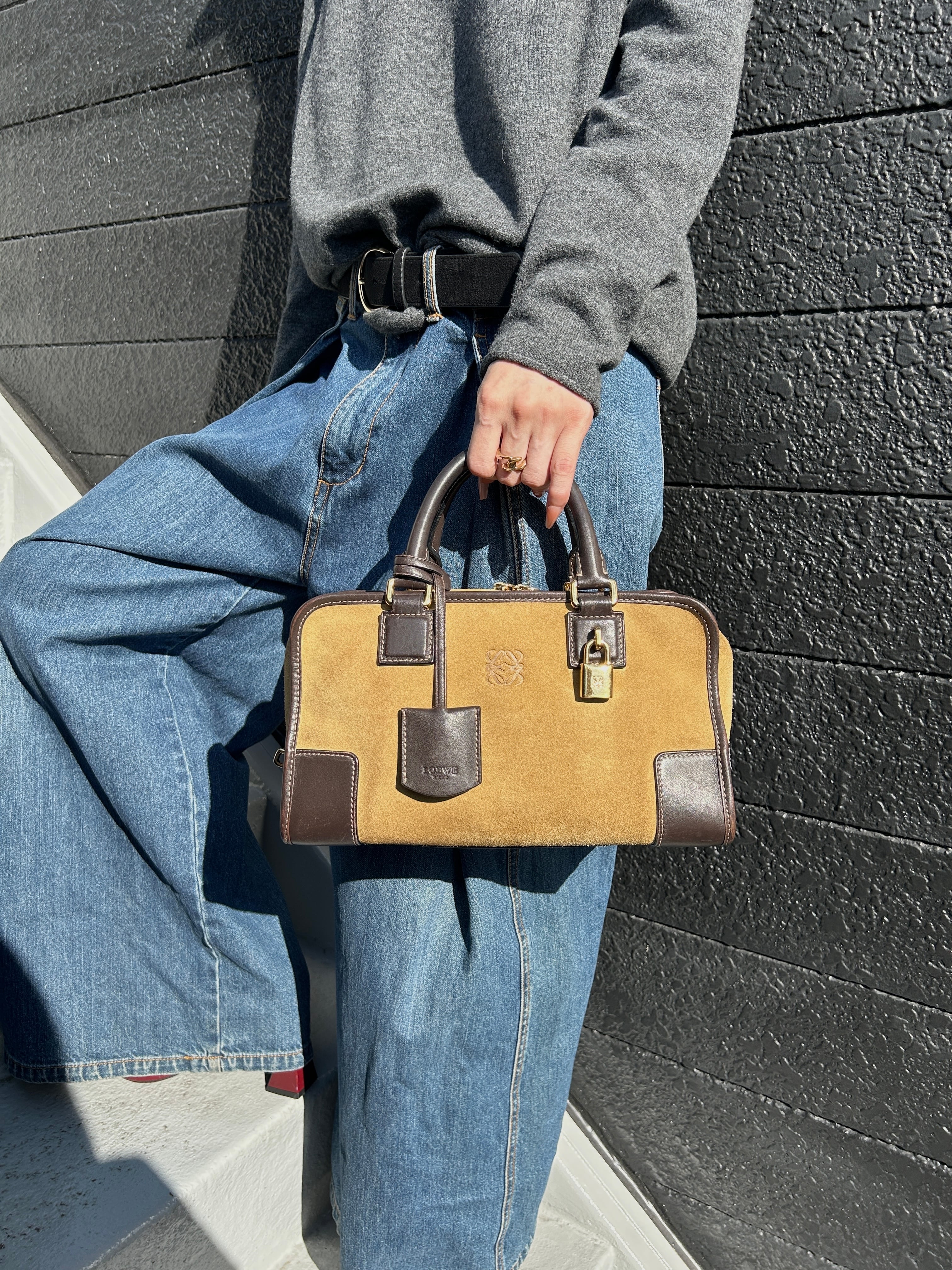 LOEWE ロエベ アナグラム レザー 6連 キーケース キャメル vintage