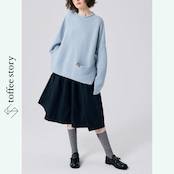 【2color】彩り刺繍とバットスリーブの優しいセーター 《P0265》