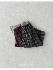 アーバンラビット / URBAN RABBIT / チェックサギングパンツ / 韓国子供服 / ジュニア / 26winter〖取寄〗*JS~JM*