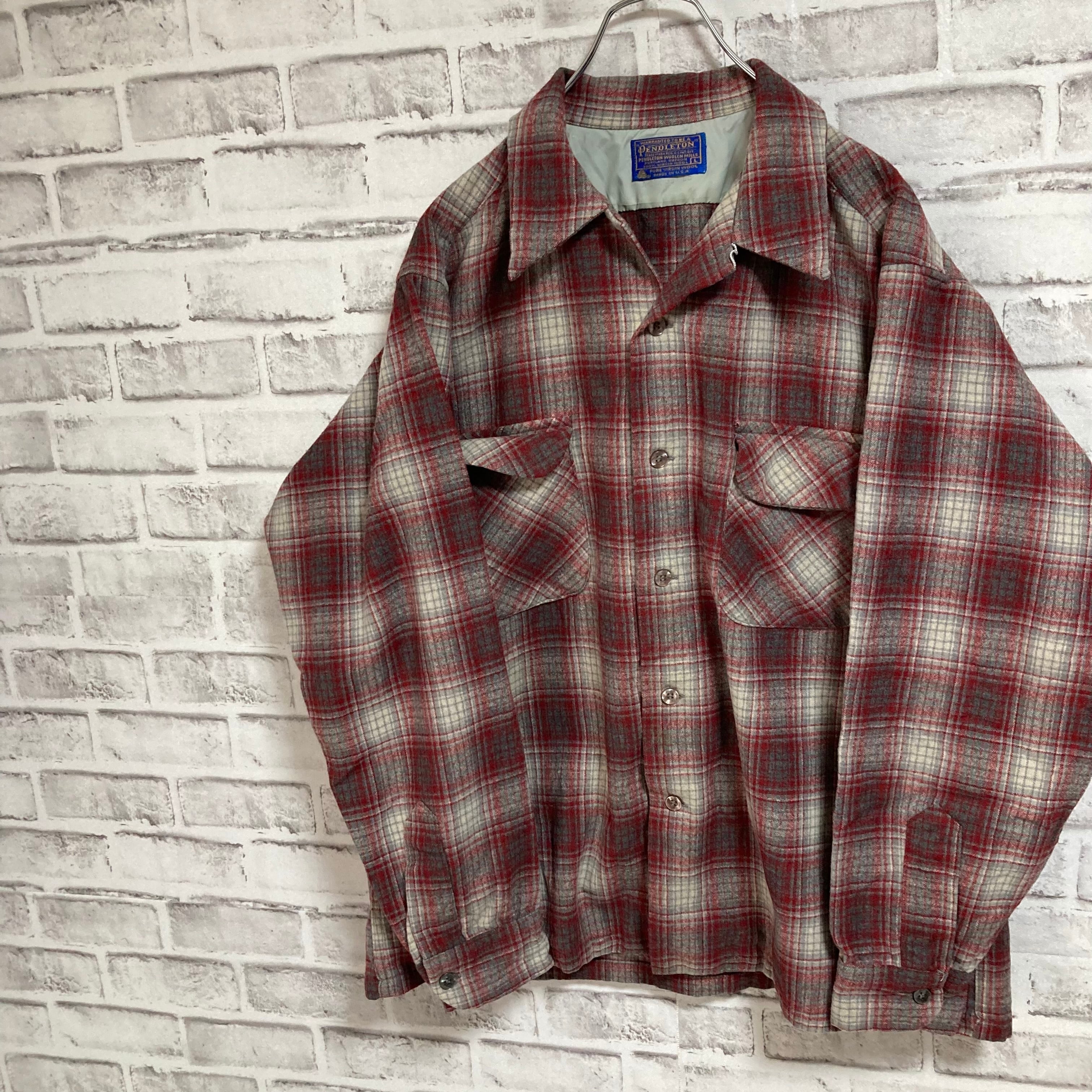 vintage USA製　pendleton チェック　デザイン　シャツ