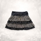 フェアリーグランジ森ガール花柄レースフリルミニスカート