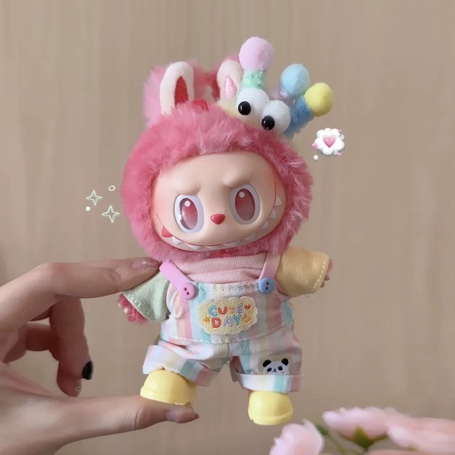 全点セットで完成する萌えコーデ！ラブブ sweet オーバーオールコーデ♡ ヘアアクセ＆シューズ付き フルセット 17cm対応 かわいい萌え