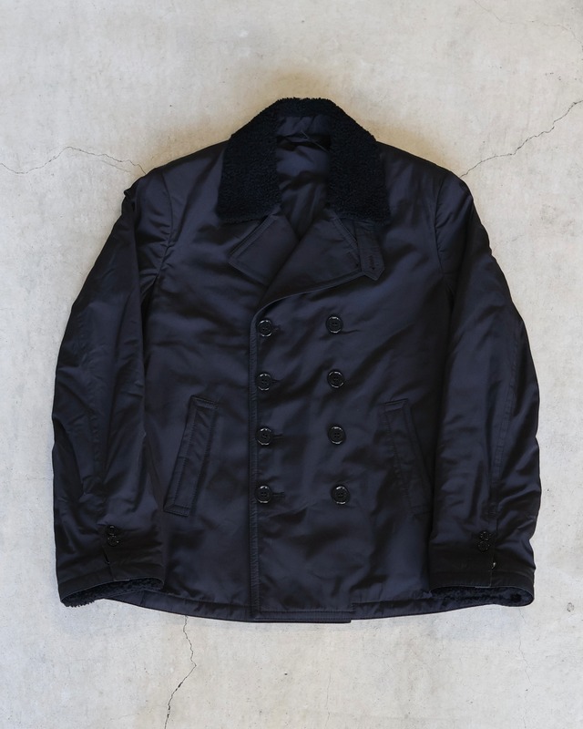 【neil barrett】Boa collar nylon pea coat