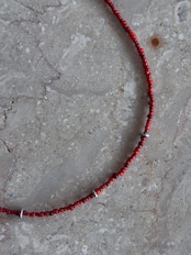 tay original/Vintage Karen tribe beads choker (RED)