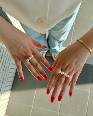 5連 Pearl Ring【gold】