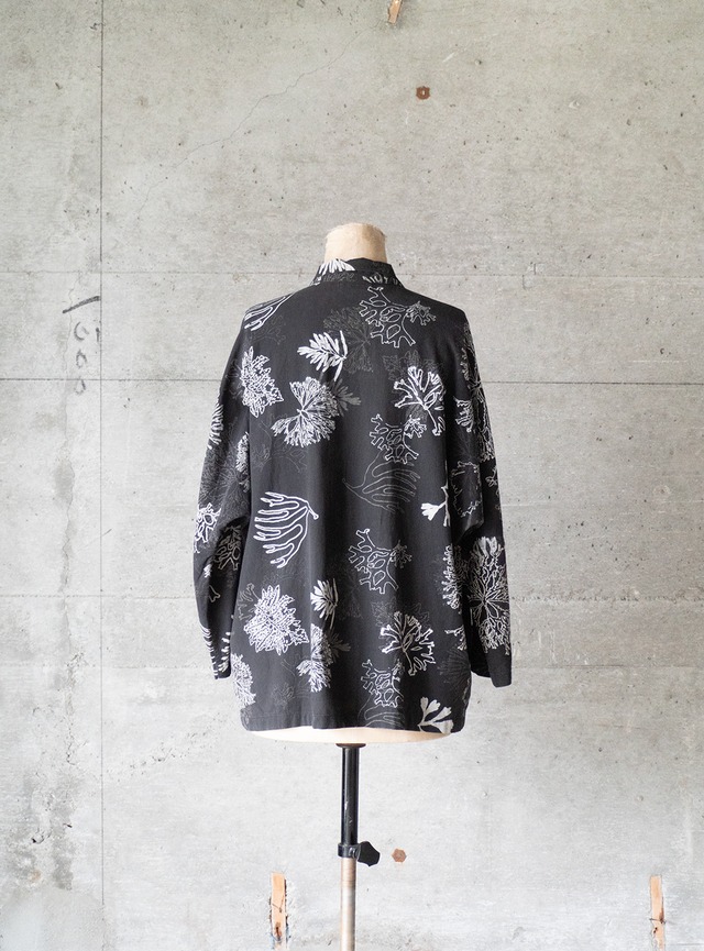 "富み子" 1990s Marine botanical print shirt