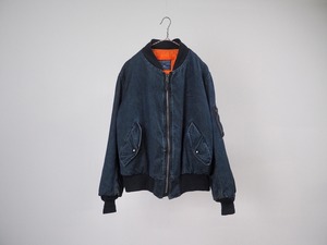 1990’s ALPHA DENIM MA-1 flight jacket L / made in USA