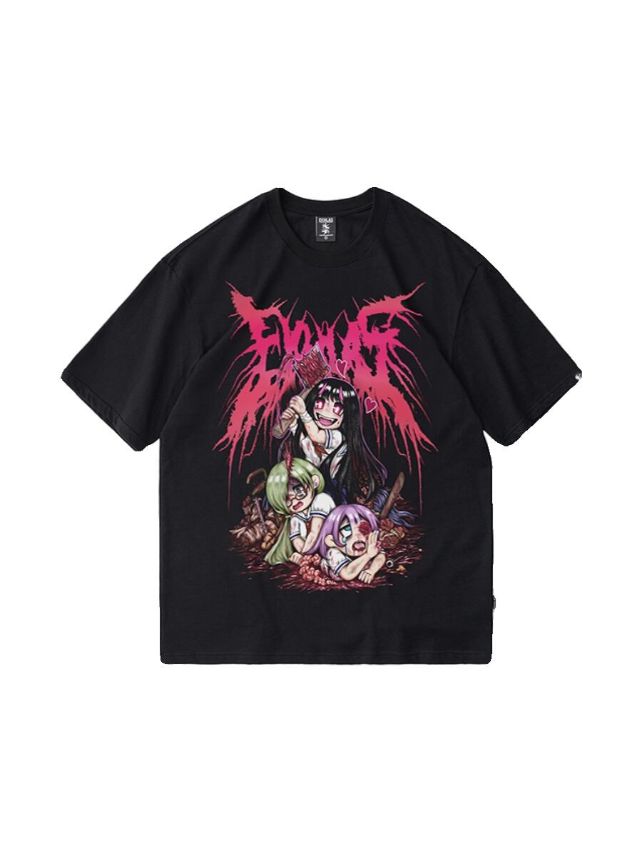 EKHLAS ボルケーノタトゥーロックアニメTシャツ【TS0381】 | PAY ID