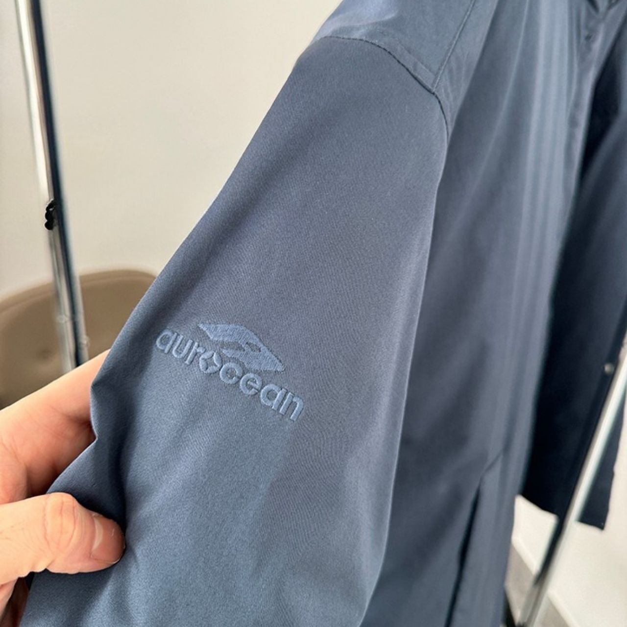 ネイビーブルービッグキルトジャケットコート　1108