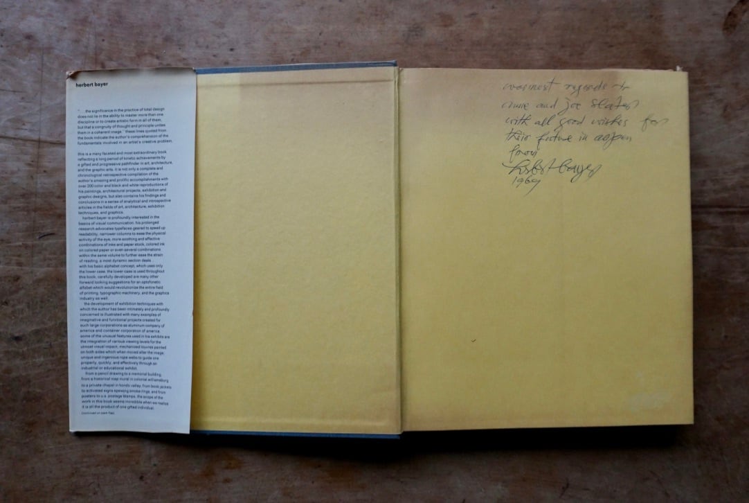 絶版洋古書・サイン入り】ヘルベルト・バイヤー Herbert Bayer Visual