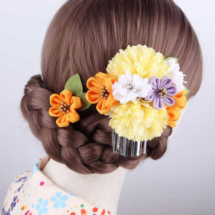 髪飾り ヘアクリップ 和装飾り ヘアアクセサリー 簪 花飾り 髪留め