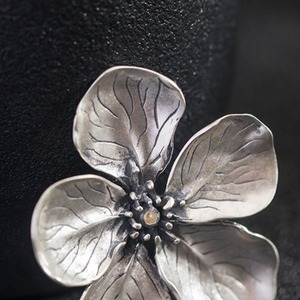 花海棠シルバー製線香立て：優美な和の癒し空間にK125