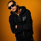 BLACK LETTER LOGO HEAVYWEIGHT ZIP HOODIE