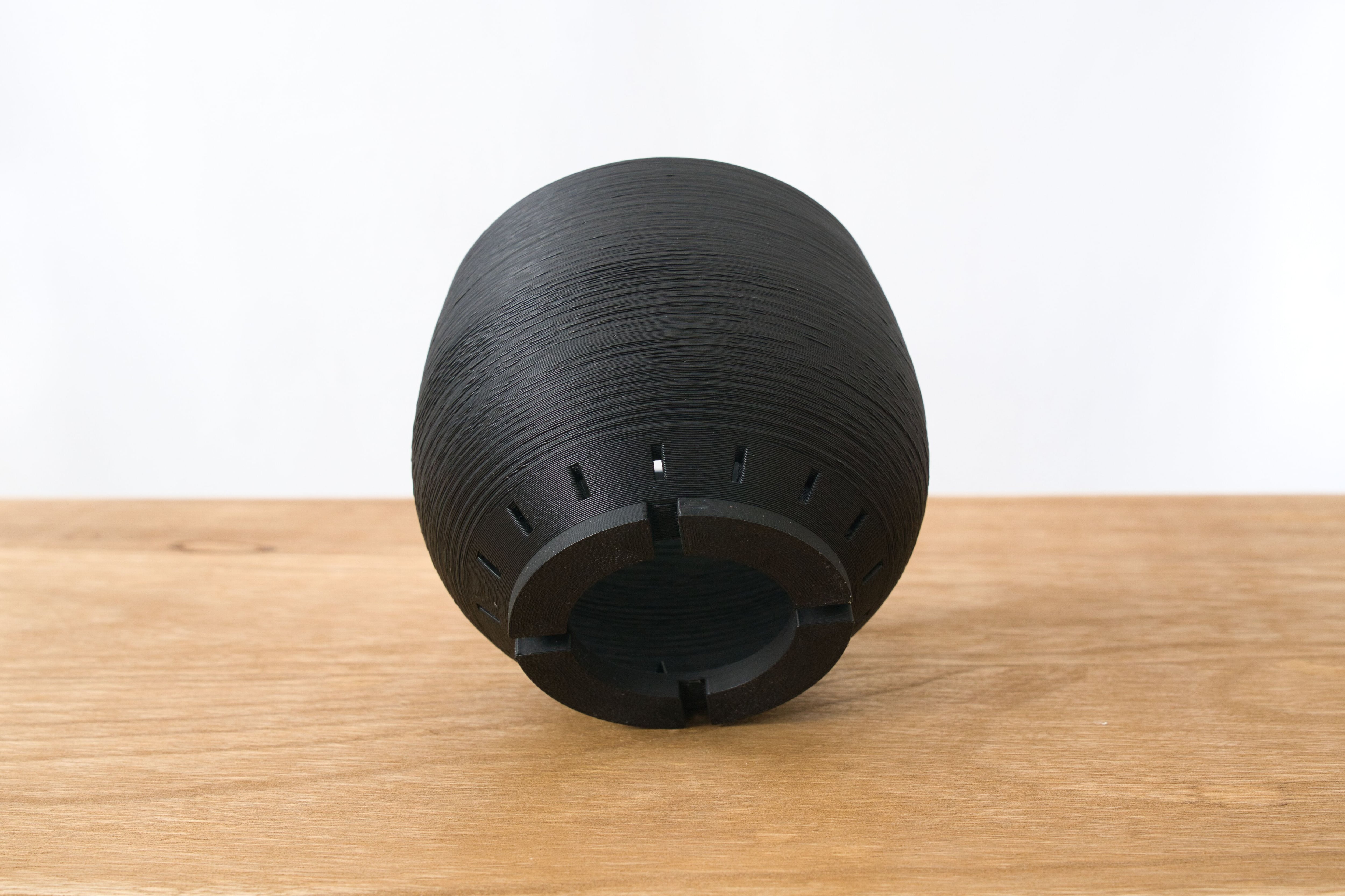 もくめ鉢(3号サイズ)｜ブラック | みどりのグリーンSHOP