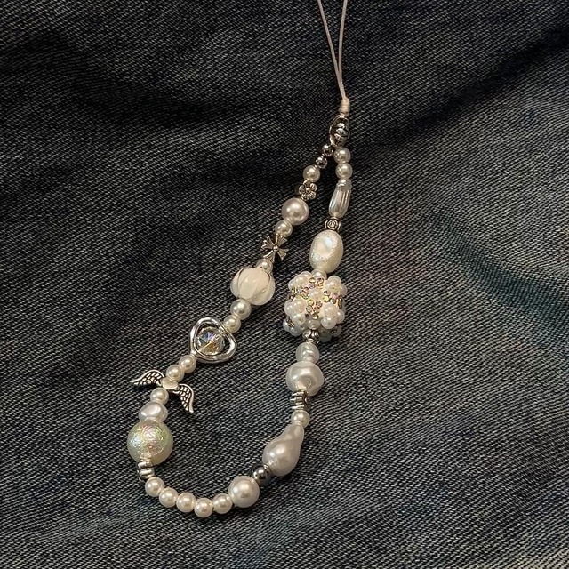 オリジナル手作りビーズストラップ PK6