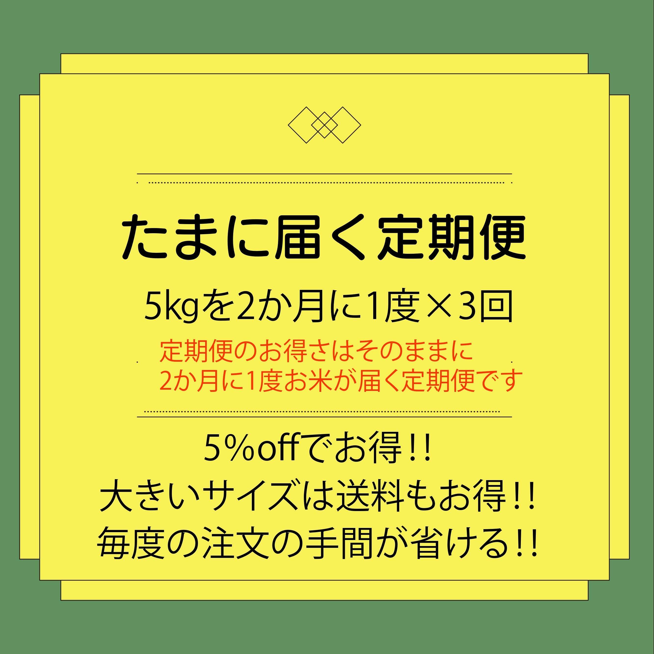 ＜約5%OFFでお得!!＞たまに届く定期便 2023年度産 「大地の米」5㎏×3回