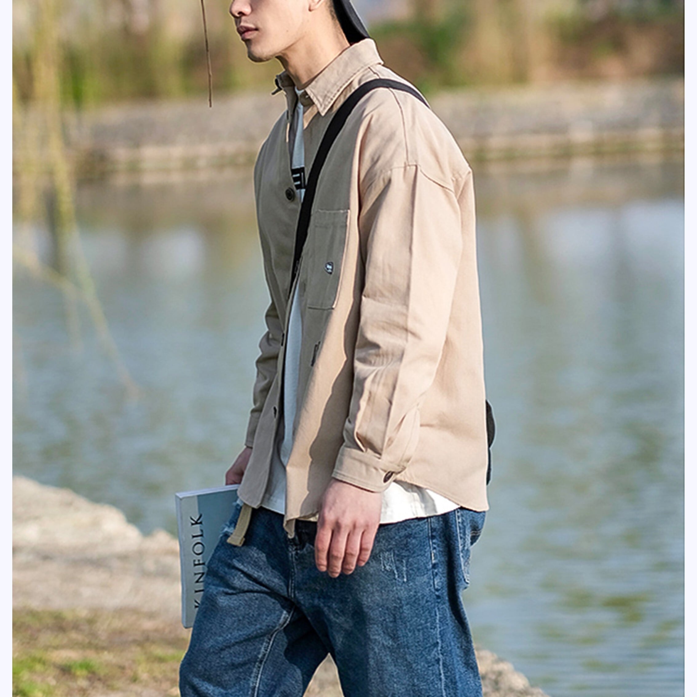 ヴェルサーチ ジーンズ イタリア製 防風防寒 ロングレザージャケット