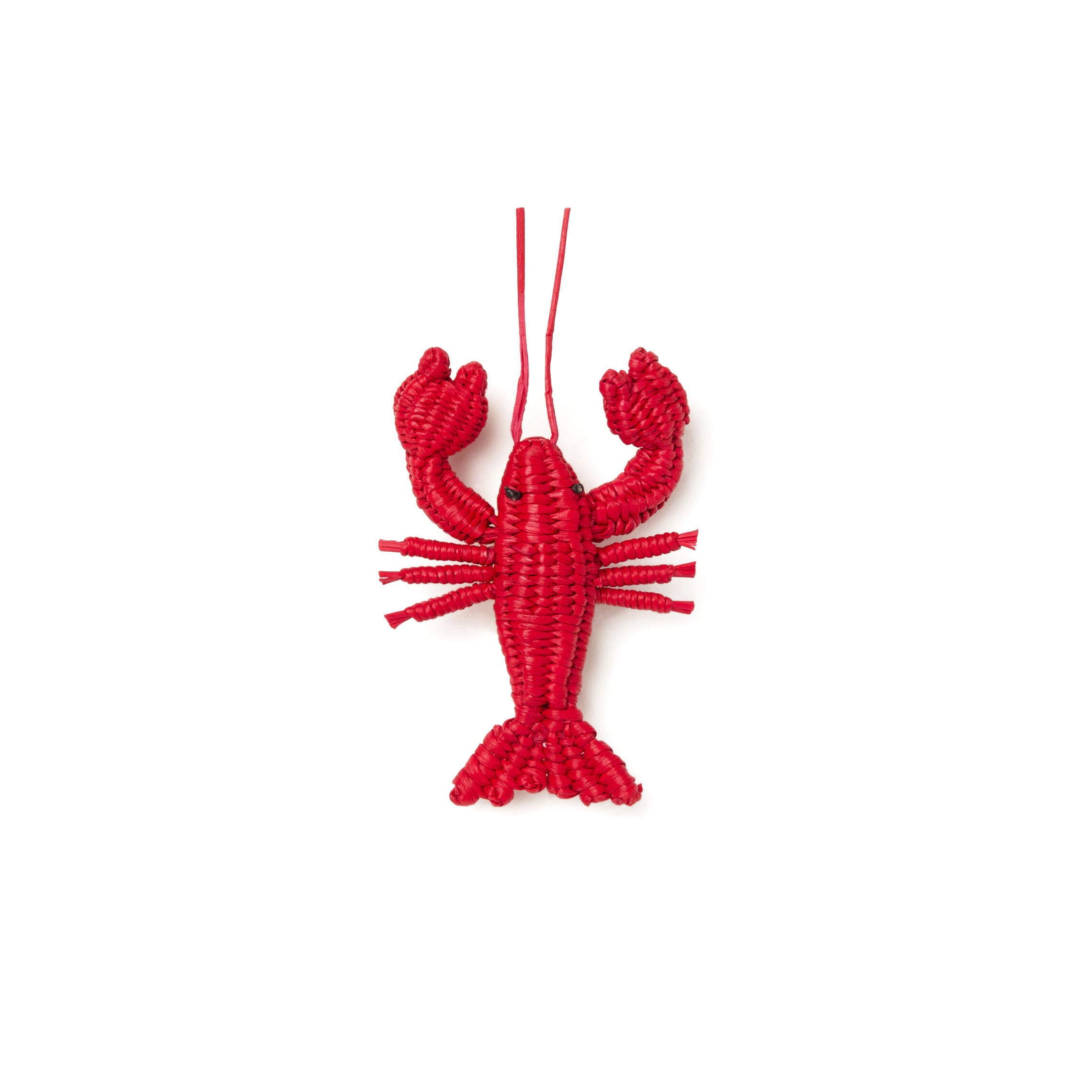ALANUI LOBSTER EMBROIDERED BROOCH RED