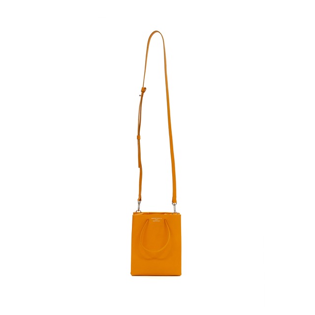 Leather Paper Bag Mini - Orange