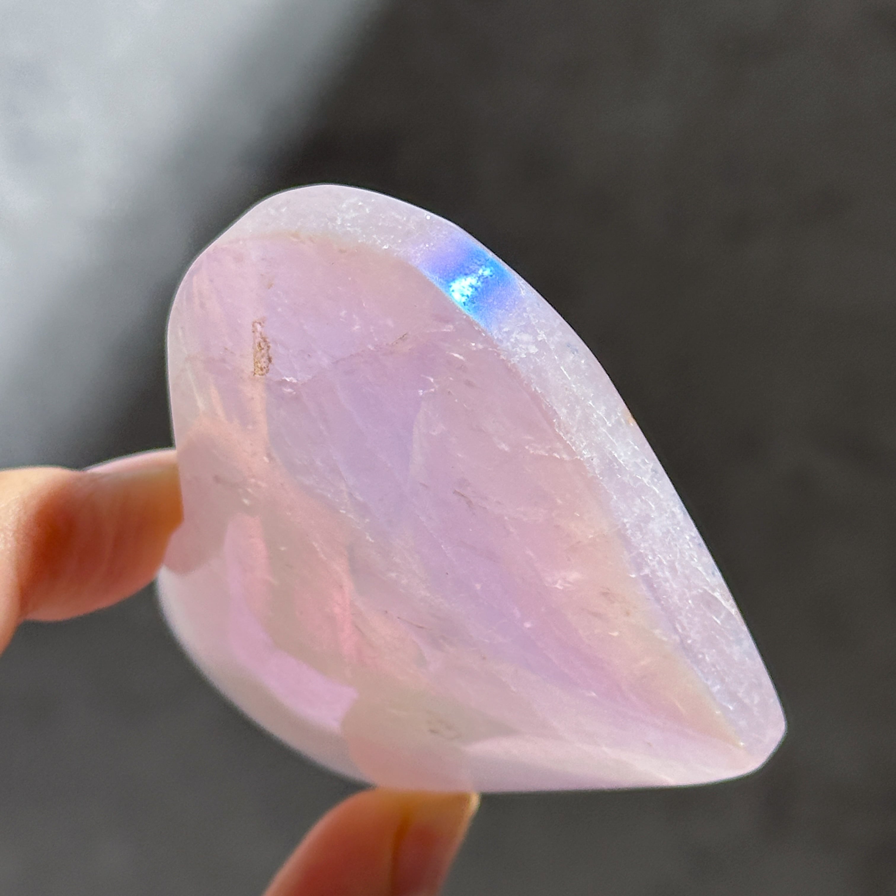 ♡エンジェルオーラローズクォーツ ハート44♡ Angel Aura Rose Quartz