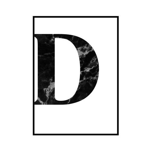 "D" 黒大理石 - Black marble - ALPHAシリーズ [SD-000505] A4サイズ フレームセット