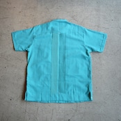 ESTRELLA STANDARD S/S REJILLADA キューバシャツ ターコイズ