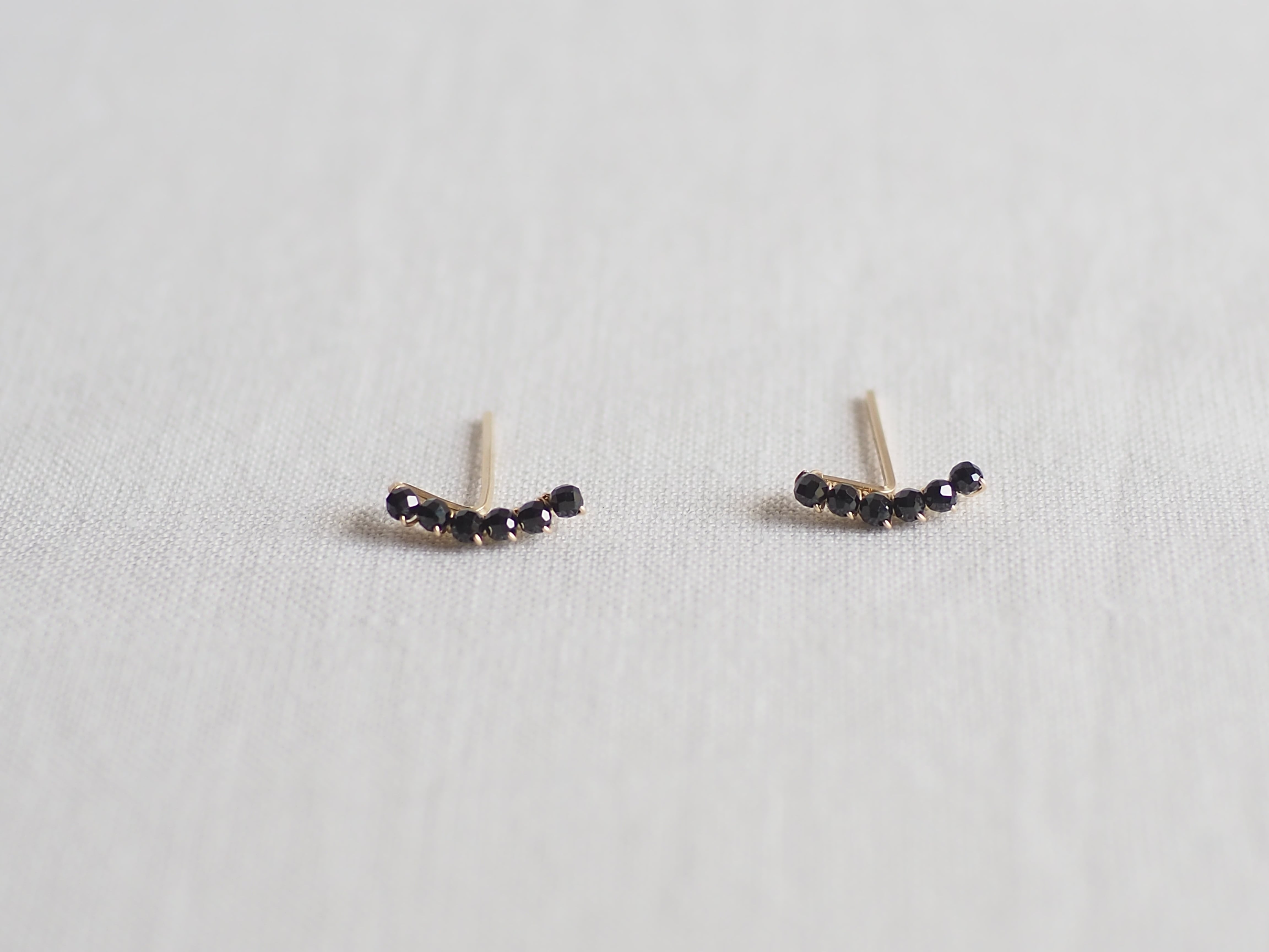 Elizabeth Bower 】Pavet Stud Small Earrings GOLD / SILVER | PAY ID