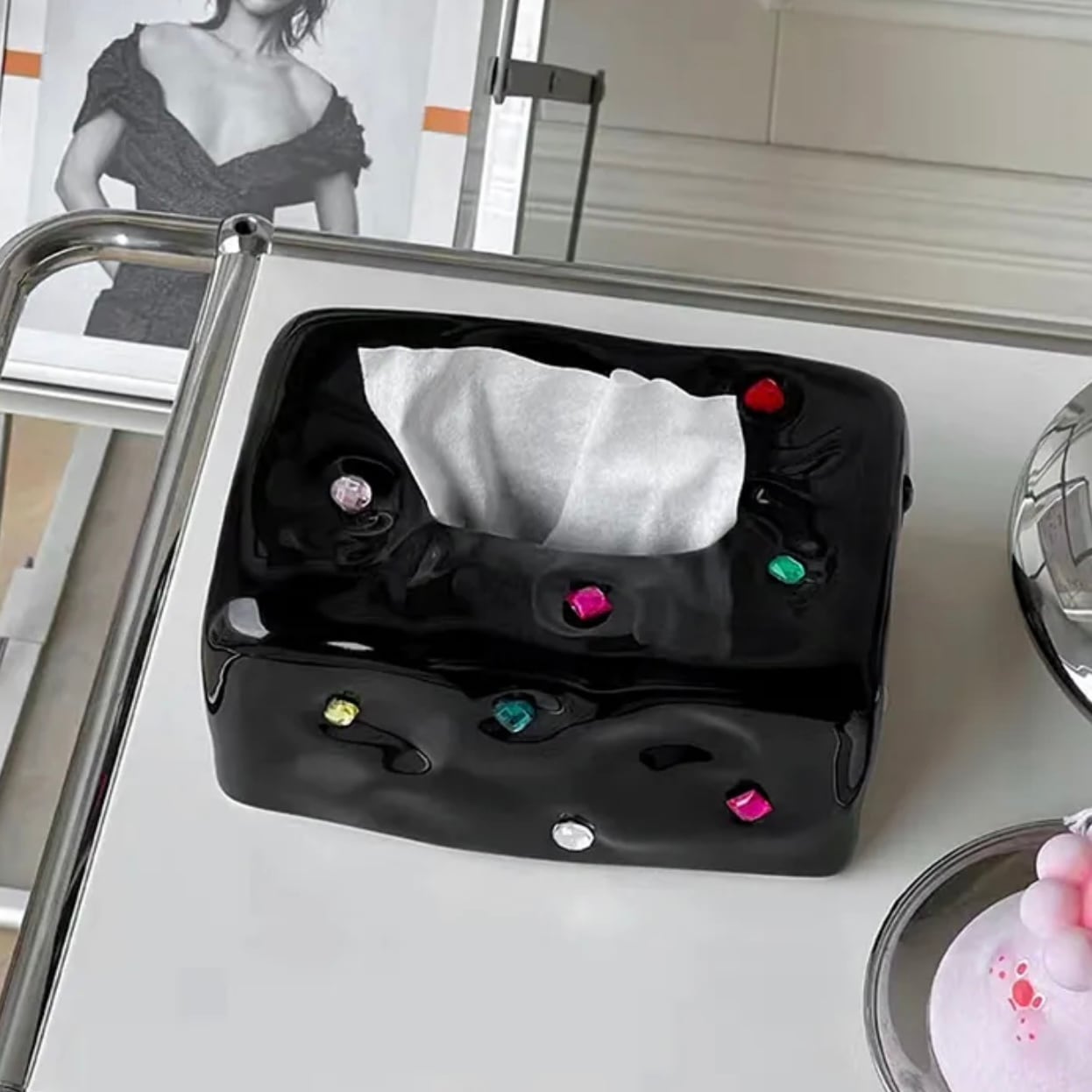 jewel tissue case 3colors / ジュエル ティッシュ ケース カバー