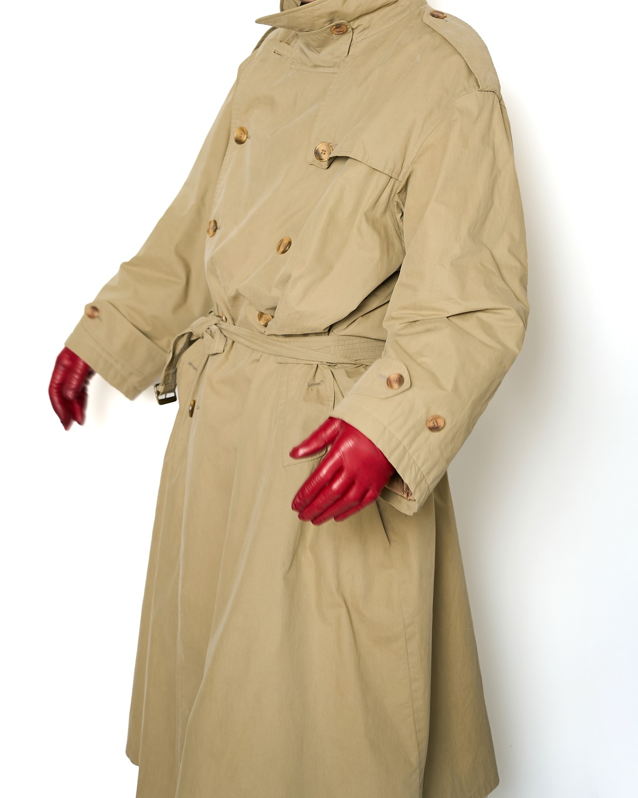 Giorgio Armani "90s Vintage Cotton Padded Trench Coat"