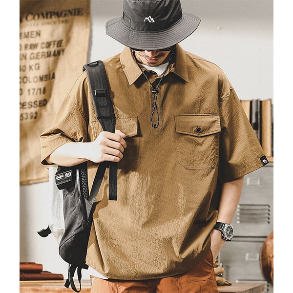 Front pocket design shirt P539