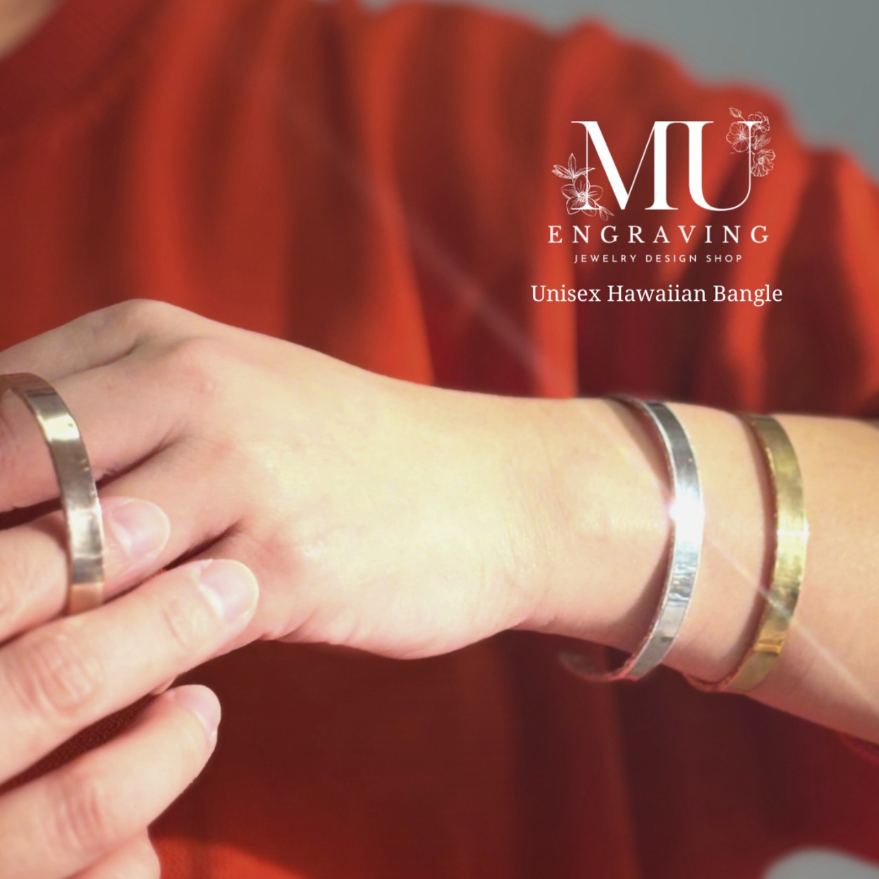 -シークレットエングレイビング-ハワイアンゴールドバングル(マイレ/6mm)