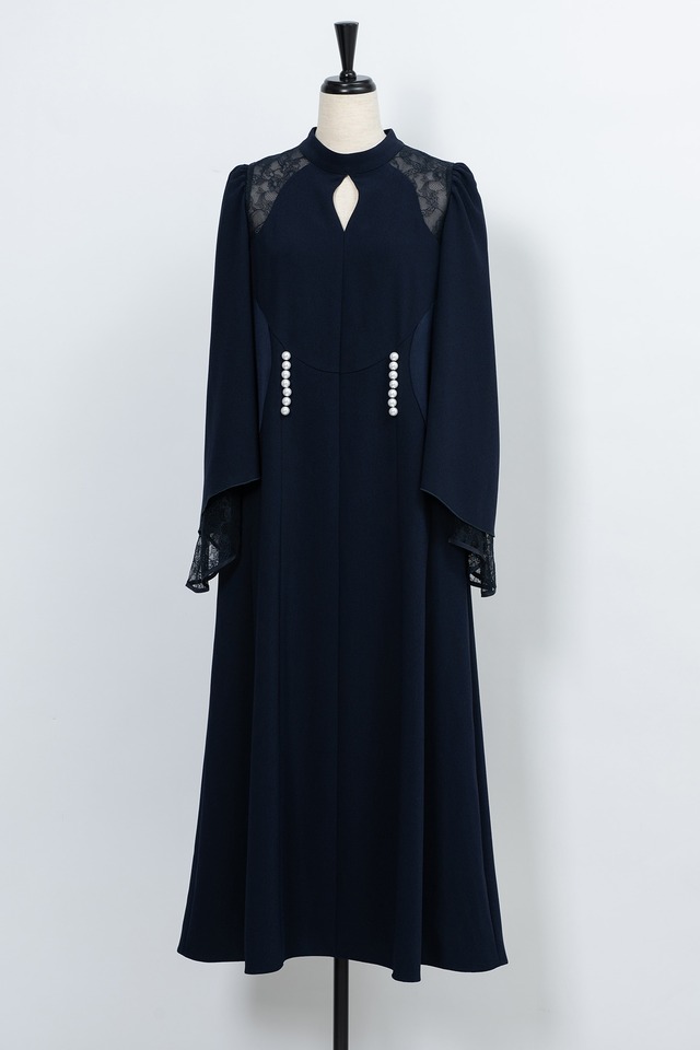 Pearl Crystal Lace Dress　DARK NAVY